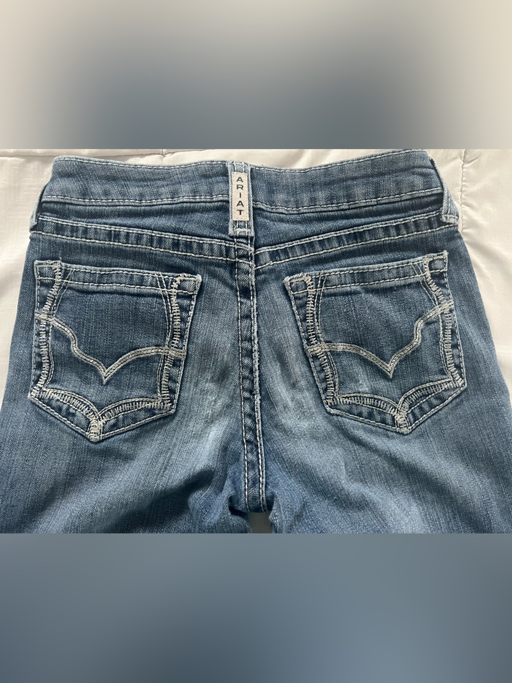 Ariat Girl’s Medium Blue Bootcut Jeans - Picture 4 of 5